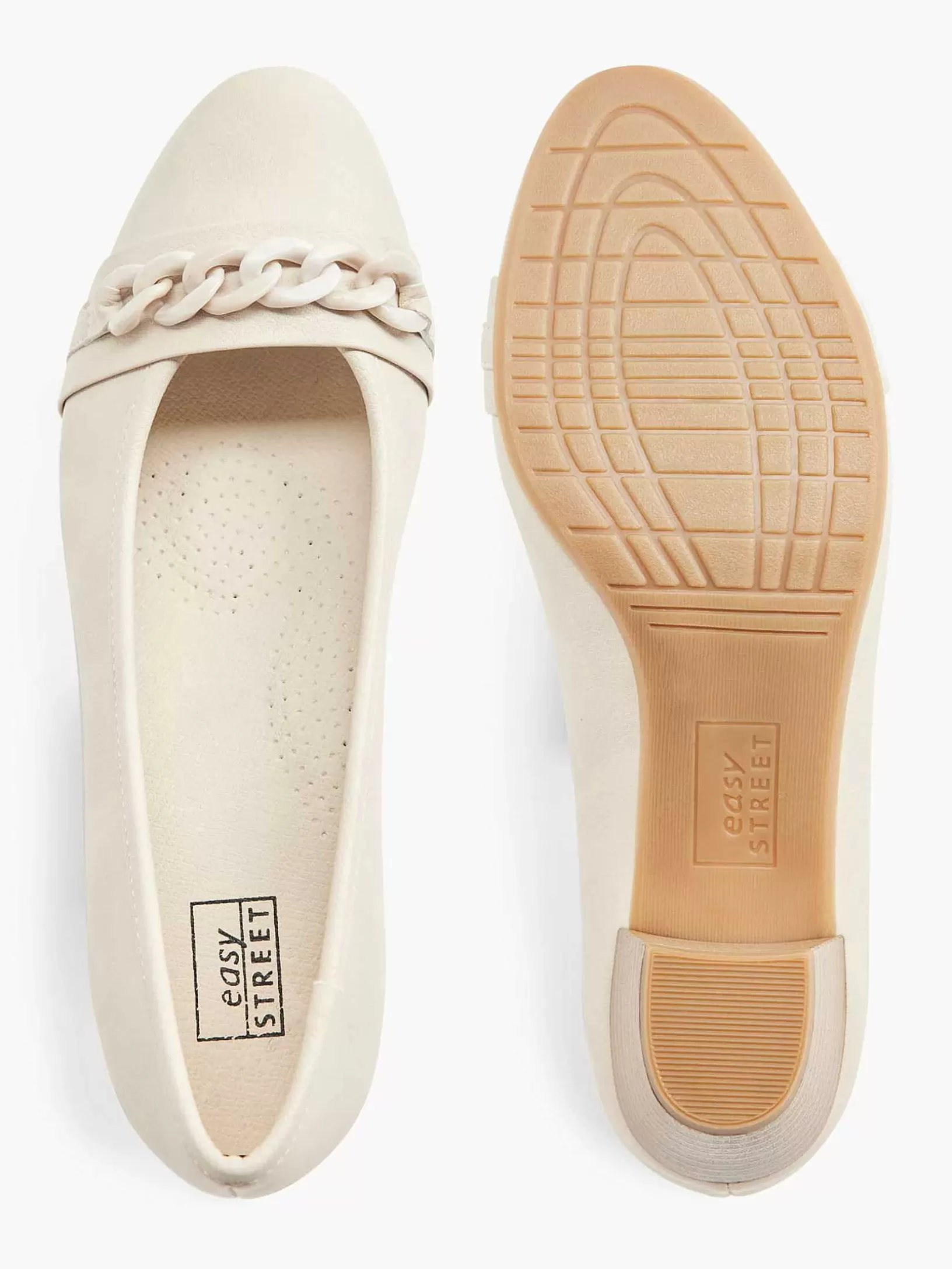 beige_pump_sierketting_3.webp Dames Easy Street Beige Pump Sierketting